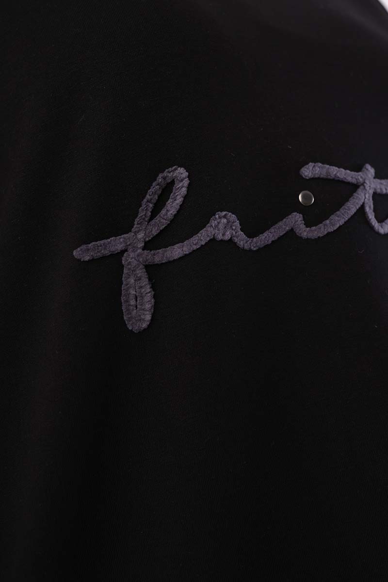 Faith Printed Embroidered Sweat Tunic