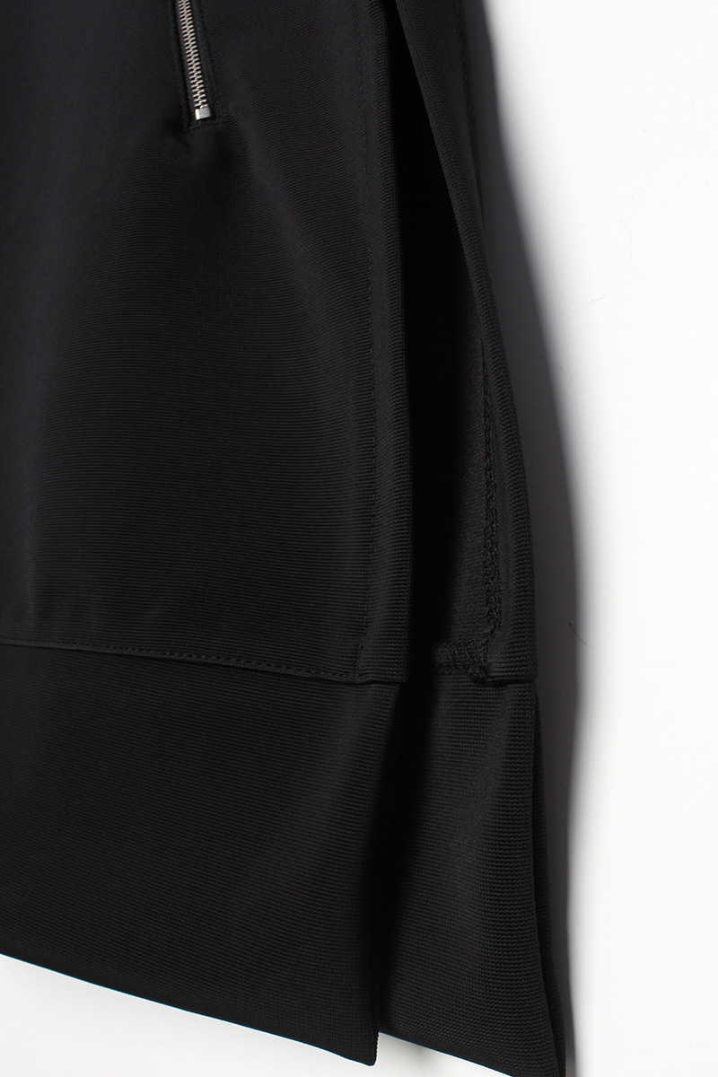 Jacquard Fabric Zipper Detailed Tunic