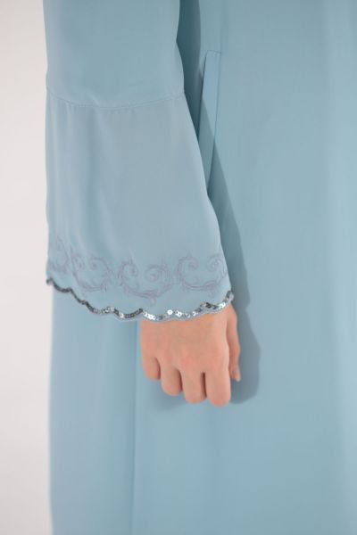 Daisy Neck Detailed Abaya 