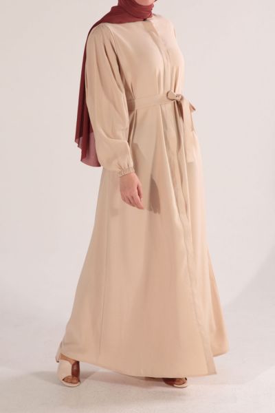Peasant Sleeve Belted Chic Abaya