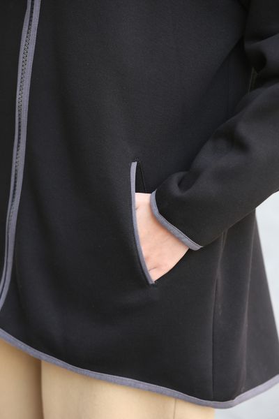 Pocket Zippered Hooded Cardigan