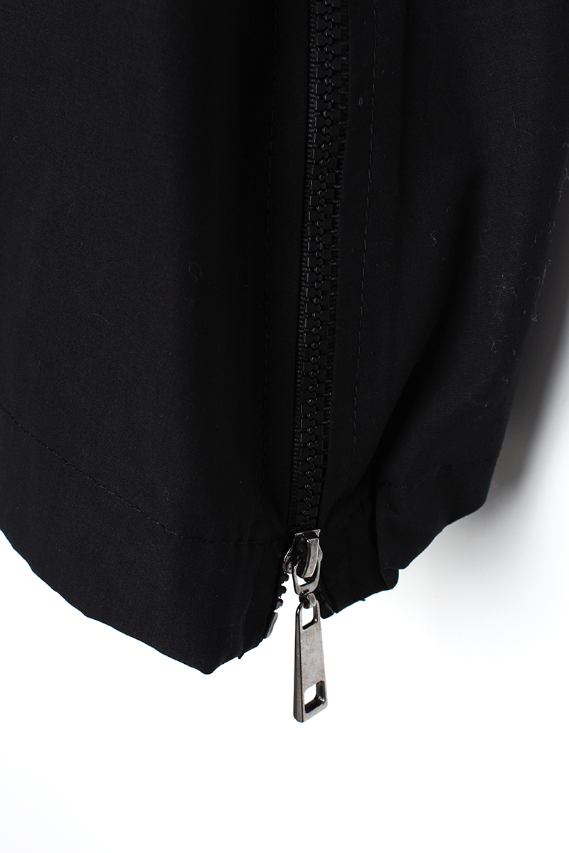 Zipper Slit Detail Hooded Trench Coat