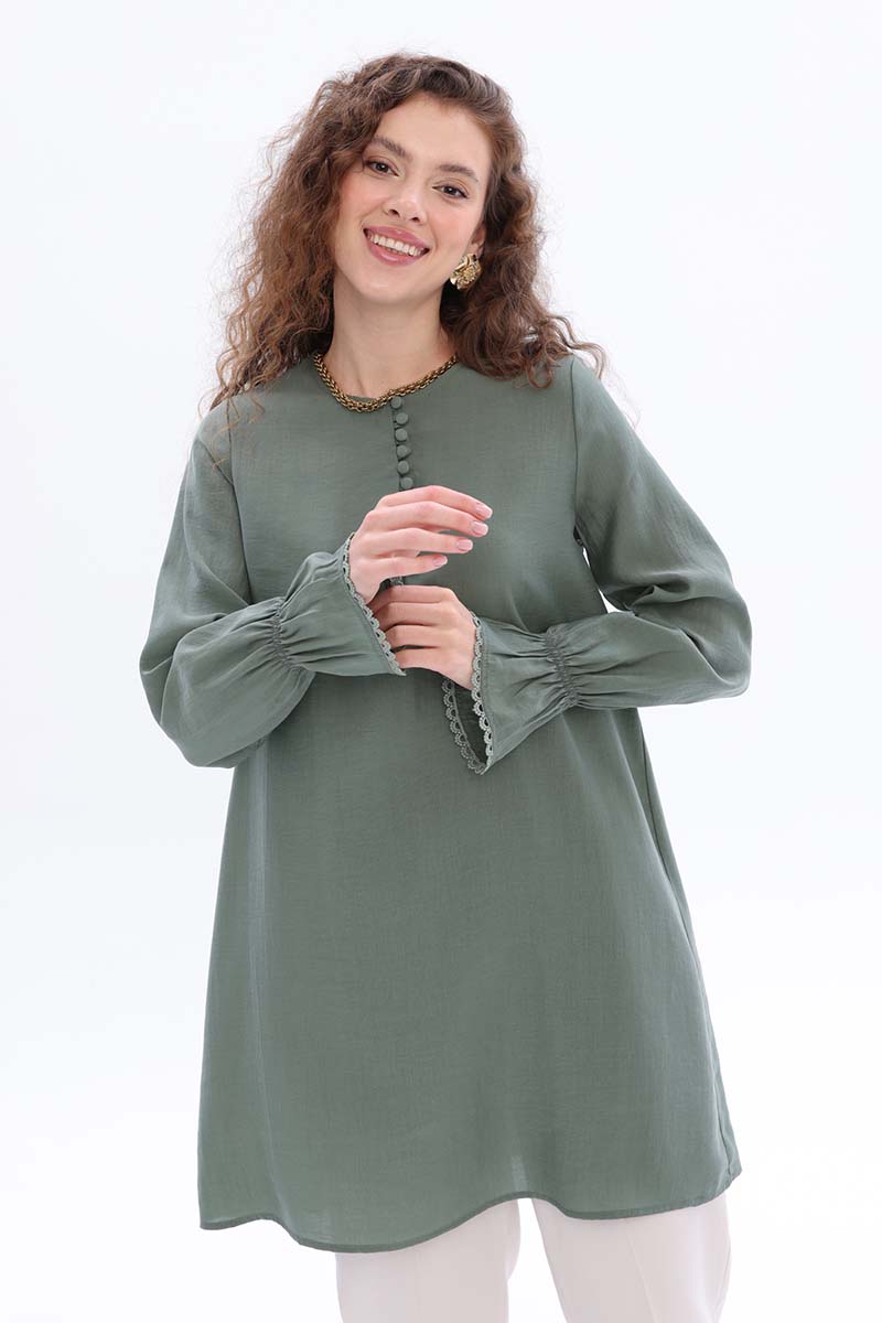 Fisto Detailed Tight Buttoned Tunic
