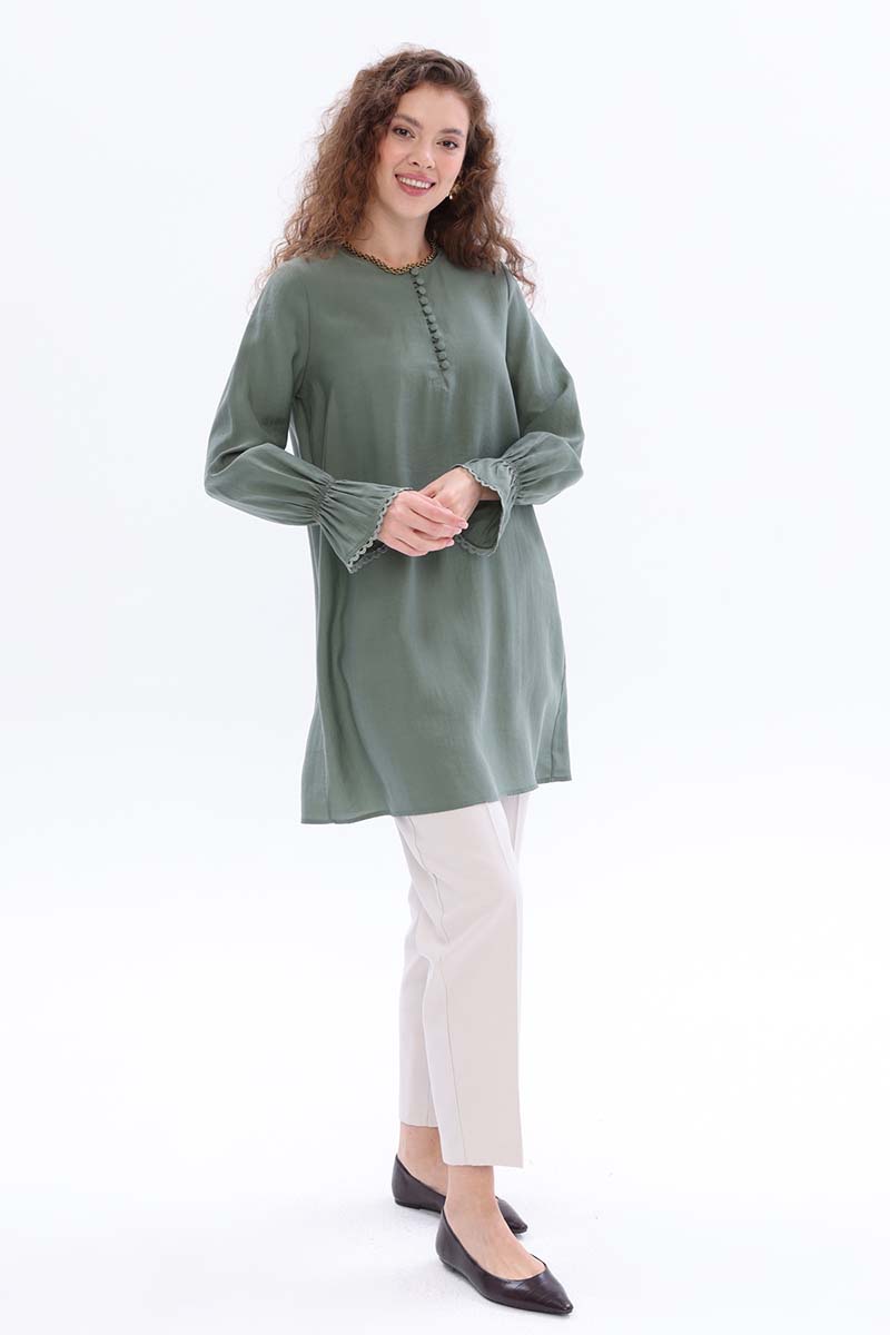 Fisto Detailed Tight Buttoned Tunic