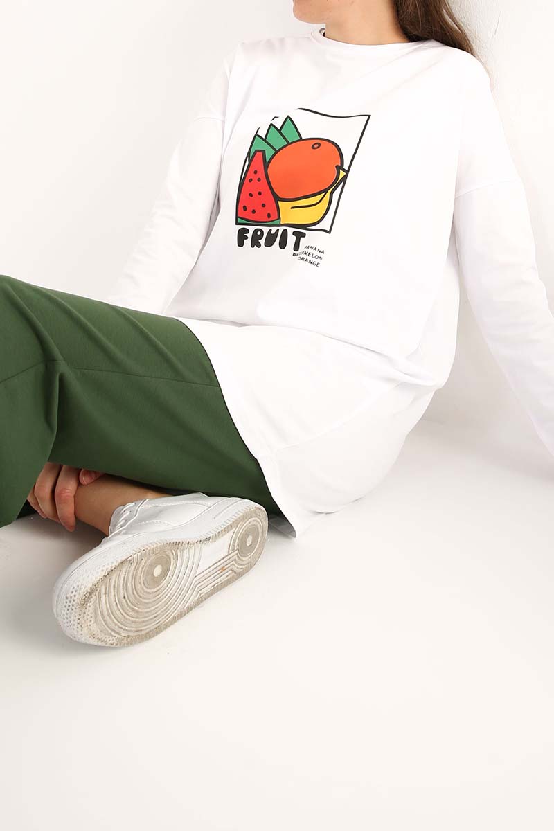 Fruit Baskılı T-Shirt Tunik