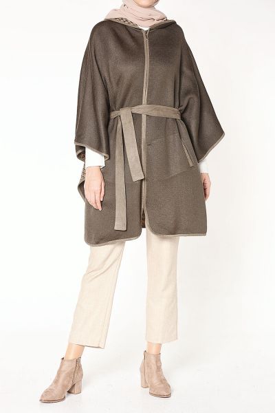 BELTED PONCHO