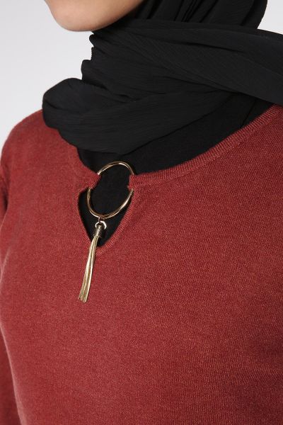 Neck Detailed Knitwear Blouse