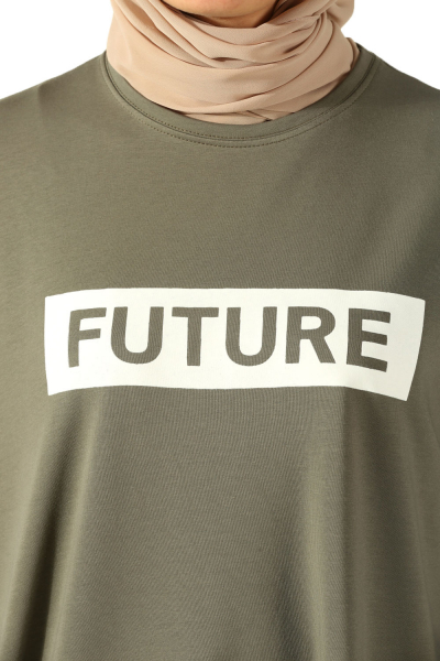 future printed combed tunic