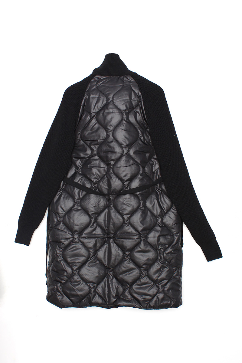 Quilted Zipper Front Down Coat