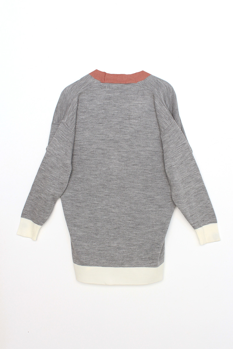 Color Block Button Front Knitwear Cardigan
