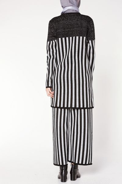 Striped Blouse and Pants Set