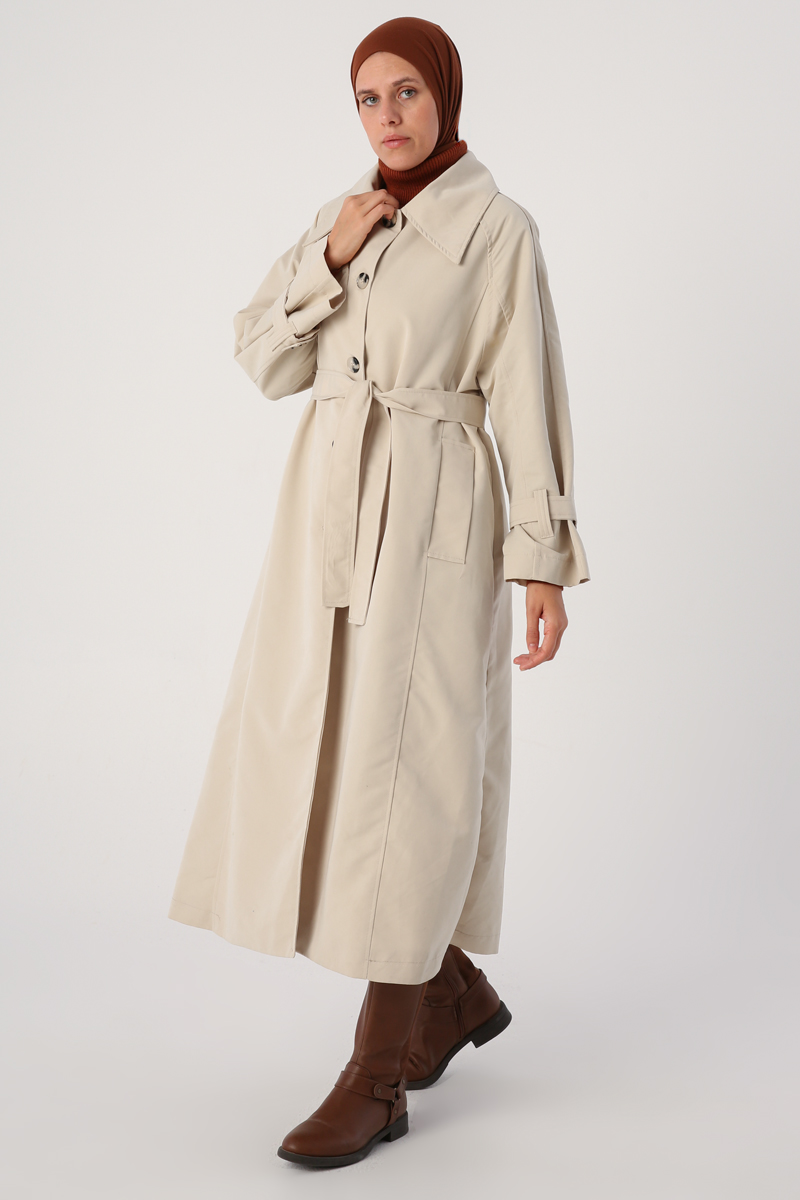 Wide Cut Belted Trench Coat