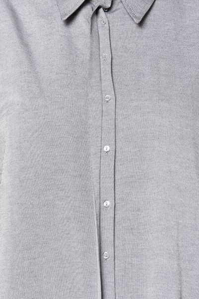 Hidden Buttoned Long Shirt Tunic