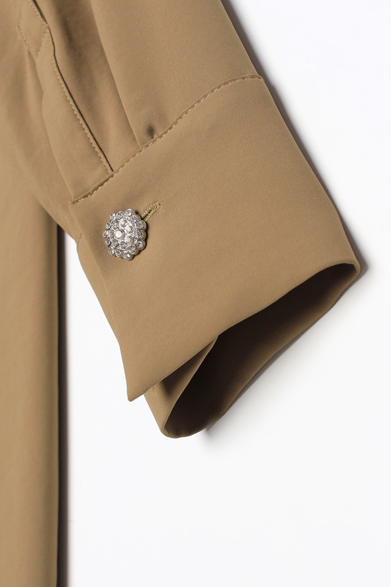 Mandarin Collar Comfy Button Detailed Tunic