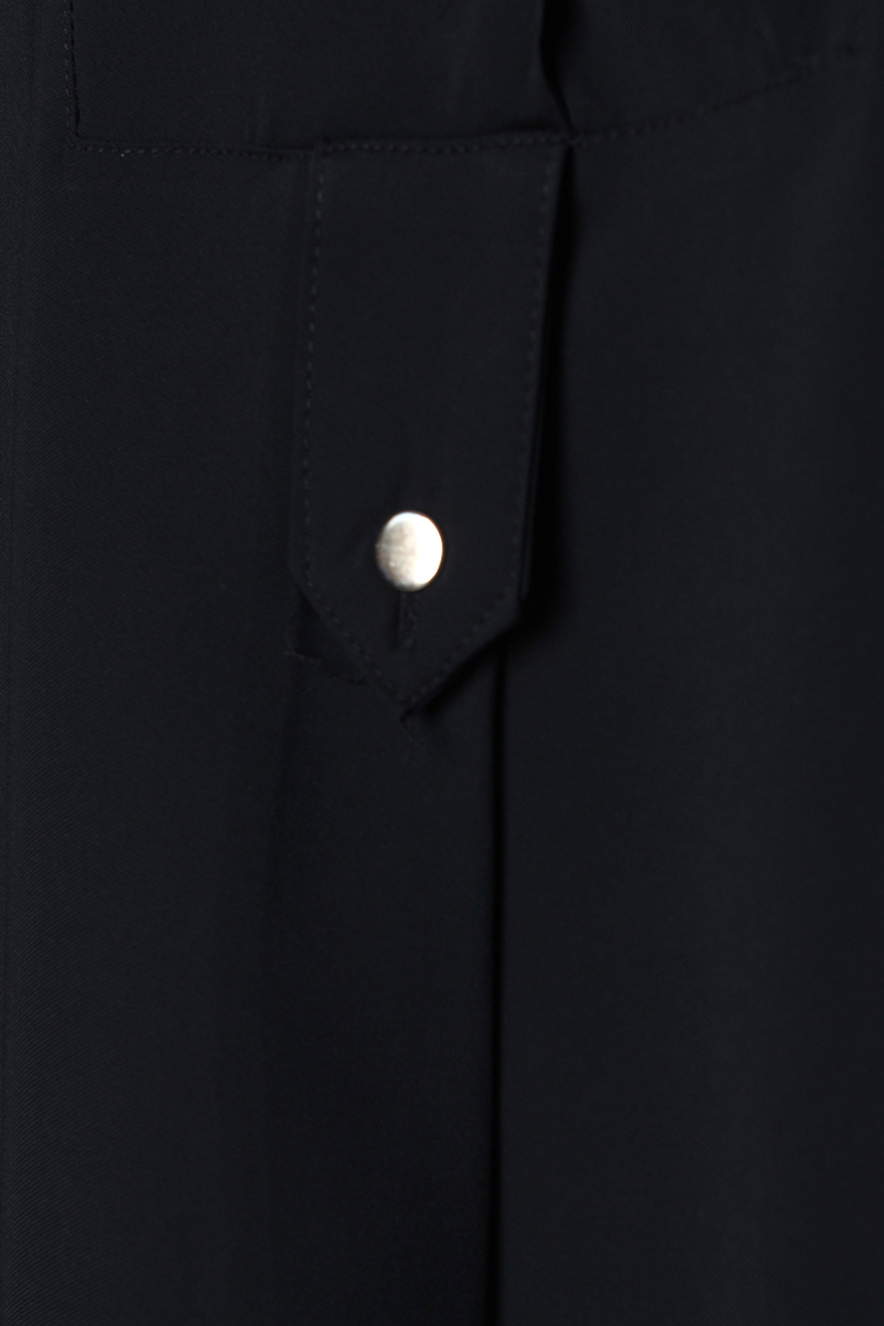 Judge Collar Slit Sleeve Fold Detailed Tunic