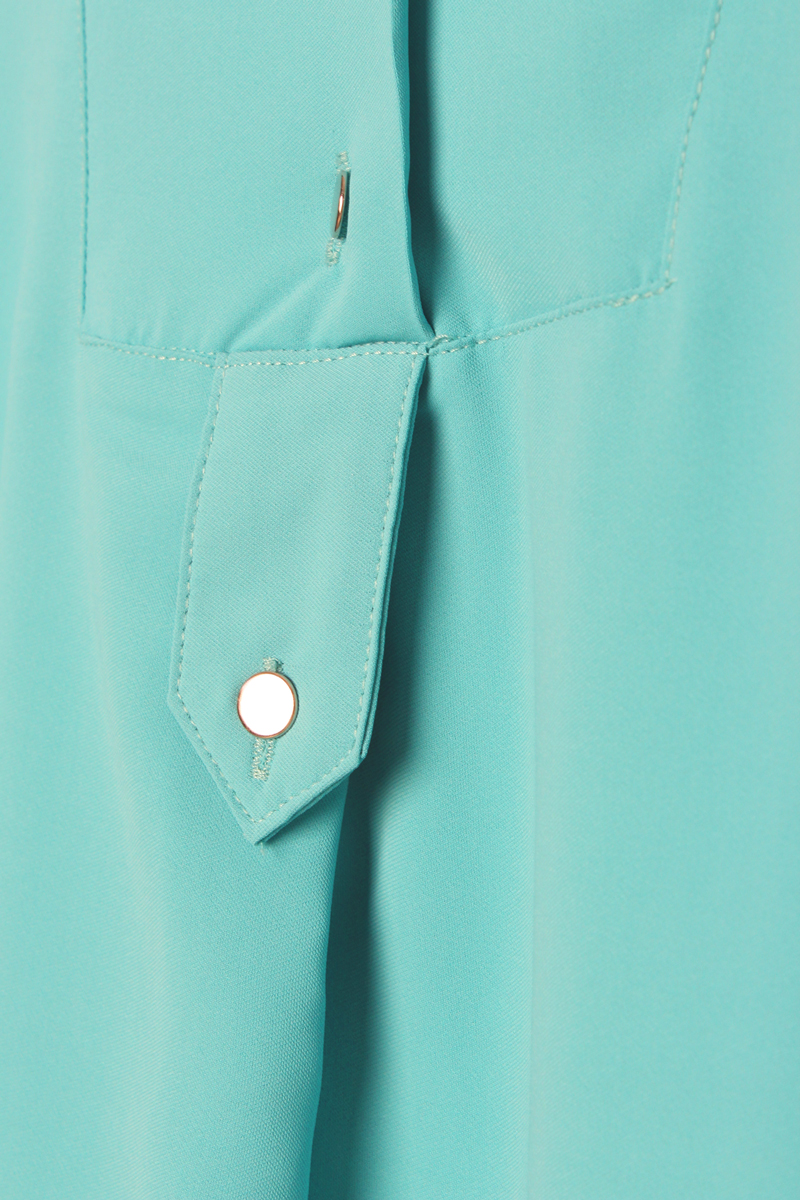 Judge Collar Slit Sleeve Fold Detailed Tunic