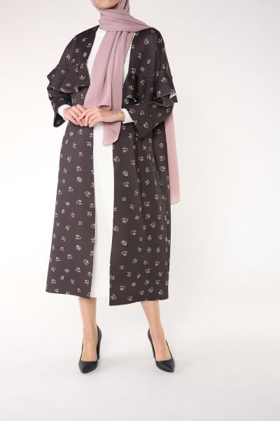 HANIEL Önü Açık Desenli Kimono