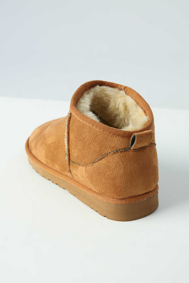 Half Suede Boots With Wool Inside