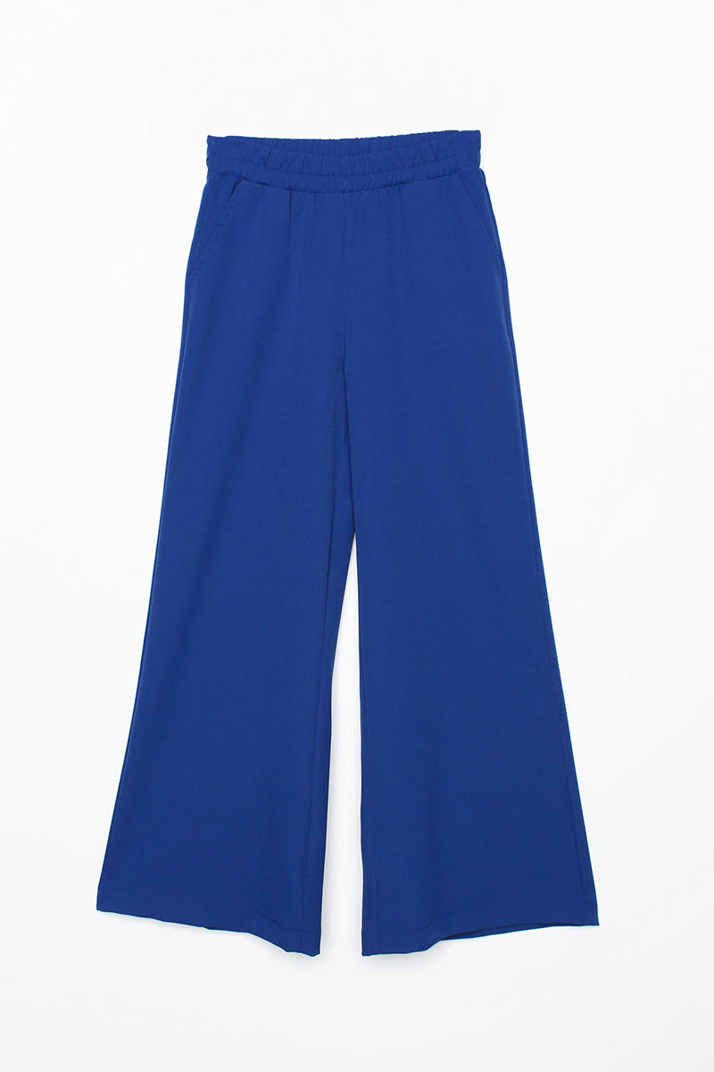 Two Color Shimmer Detailed Trousers Suit