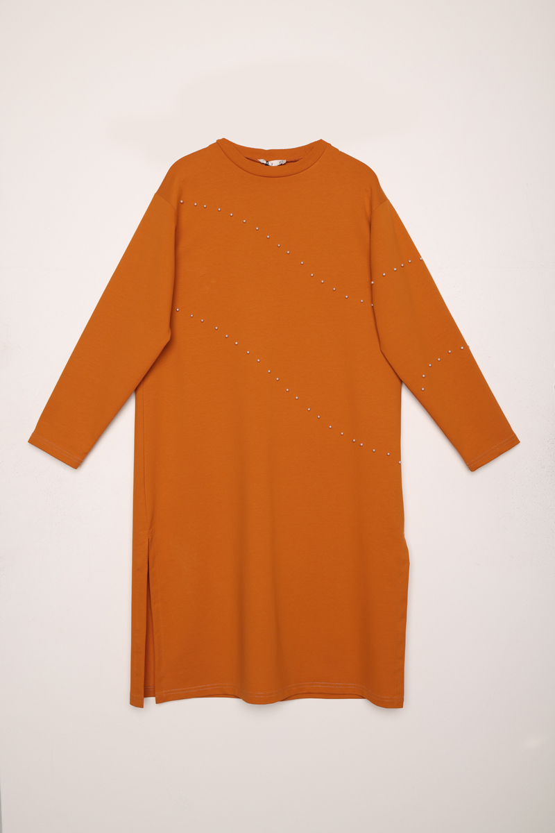 Long Sweat Tunic With Pearls