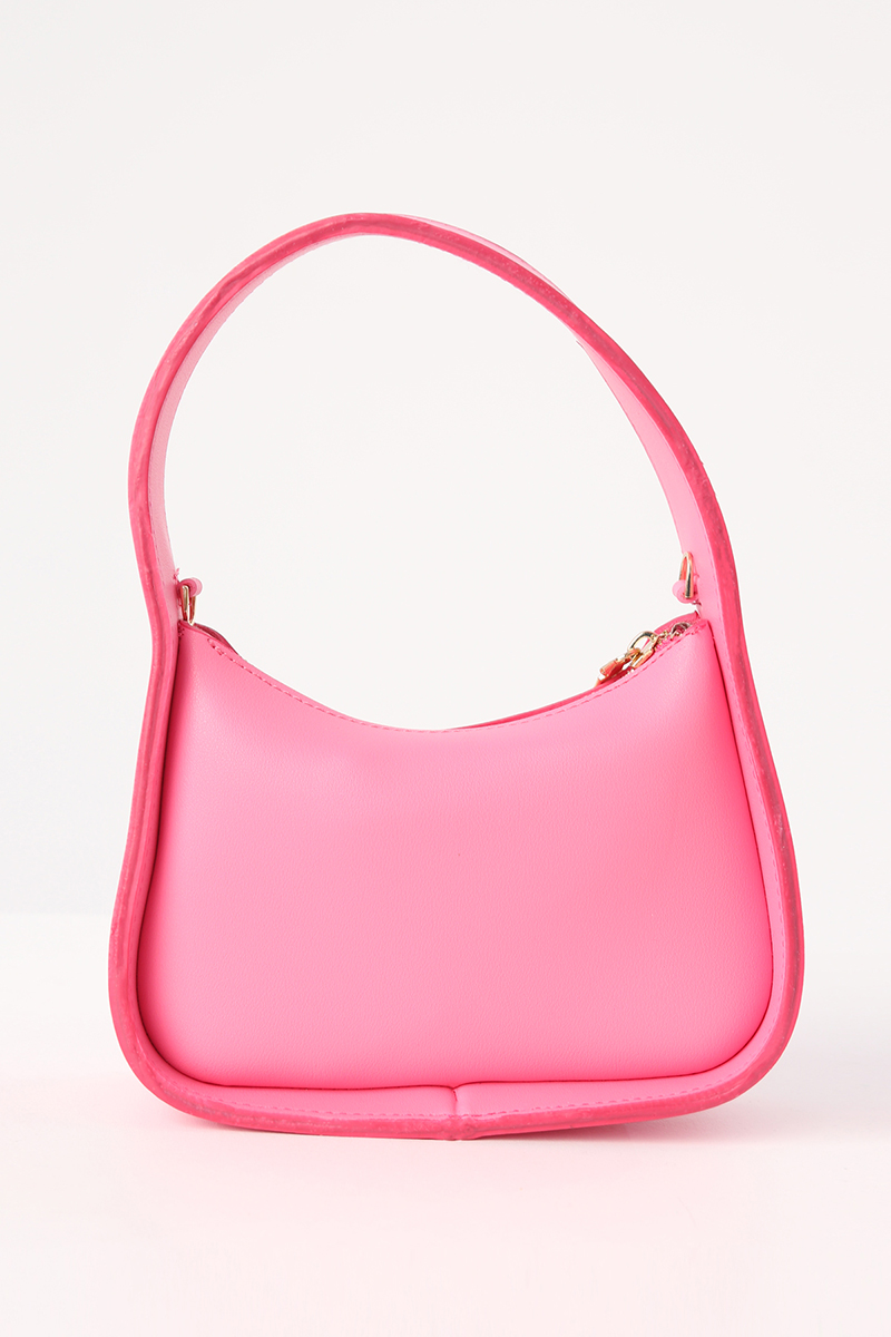 Mini Baguette Hand and Shoulder Bag with Thick Strap