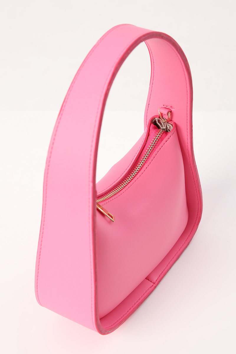 Mini Baguette Hand and Shoulder Bag with Thick Strap