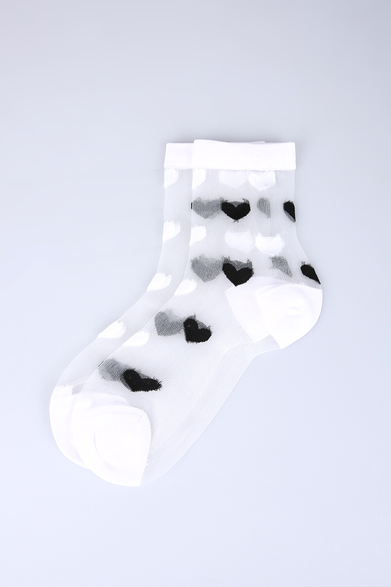 Hearted Tulle Socks