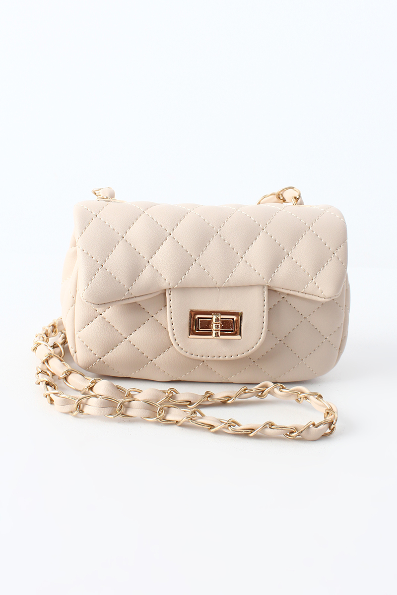 Quilted Mini Faux Leather Bag