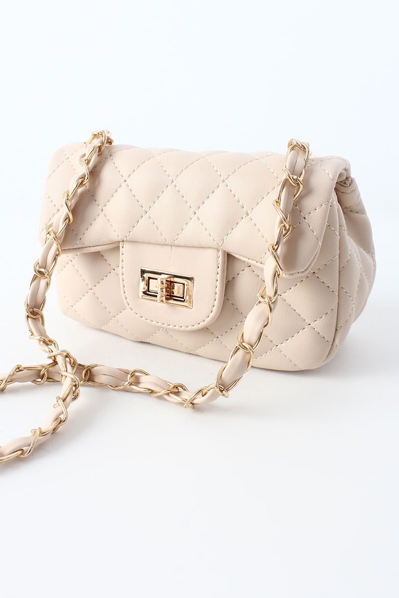 Quilted Mini Faux Leather Bag