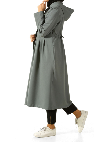 Hooded Combed Cotton Cape