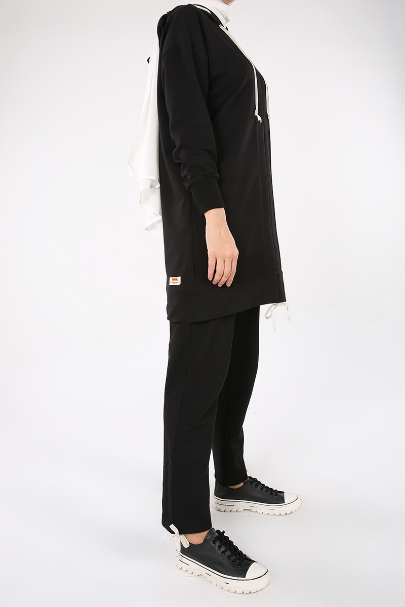 Hooded Shir Detailed Tracksuit With Pocket