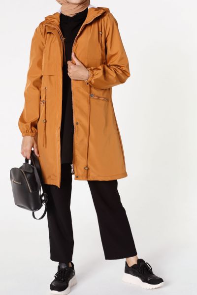 HOODED TRENCH COAT