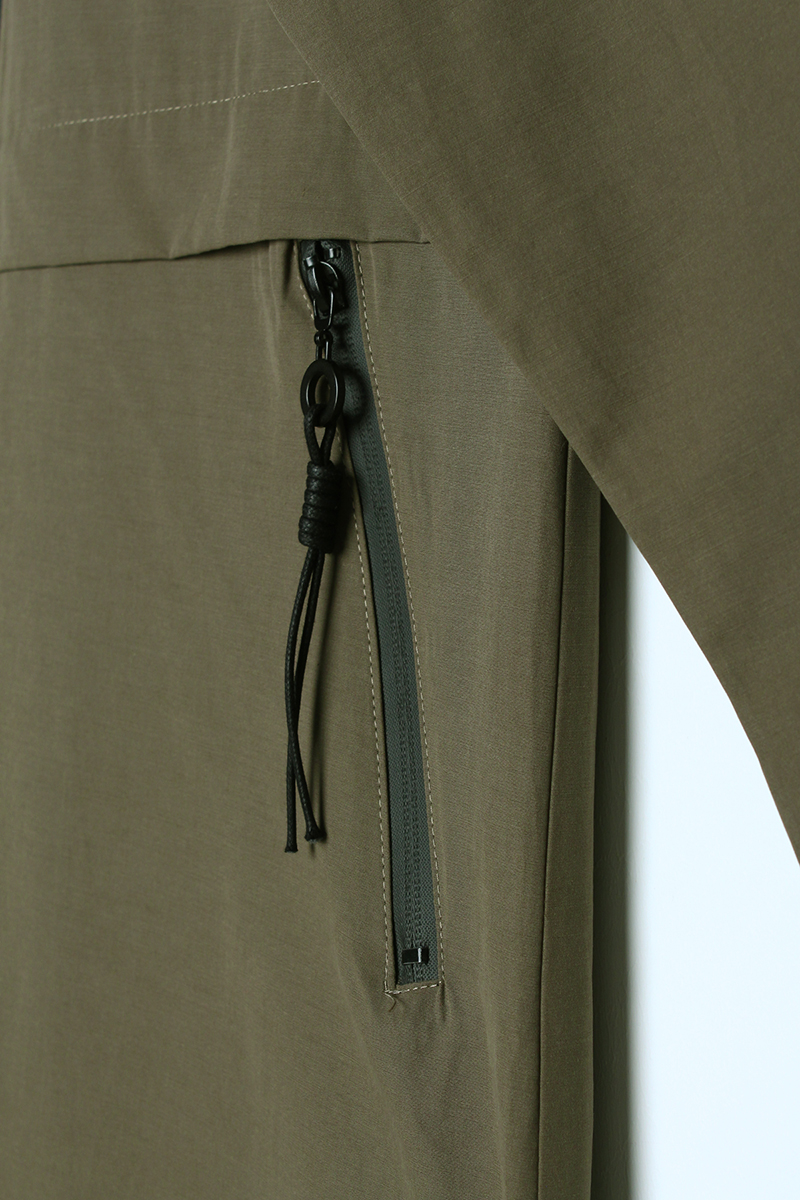 Hooded Zipper Front Trench Coat