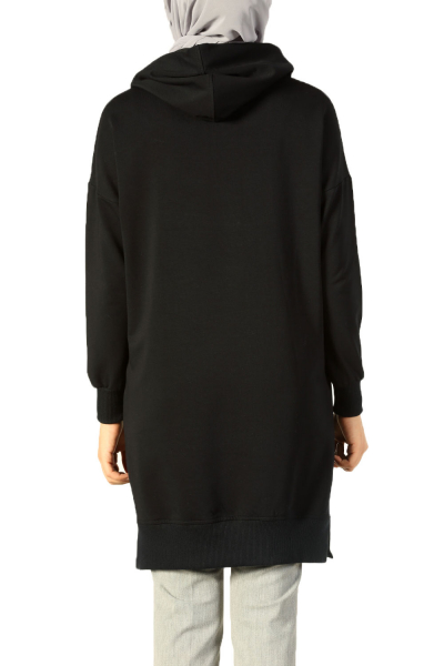HOODED POCKETS COMBED TUNIC