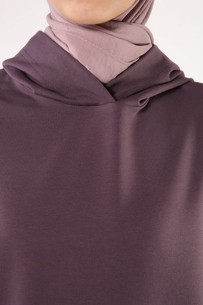 Hooded Pocket Sweatshirt Tunic
