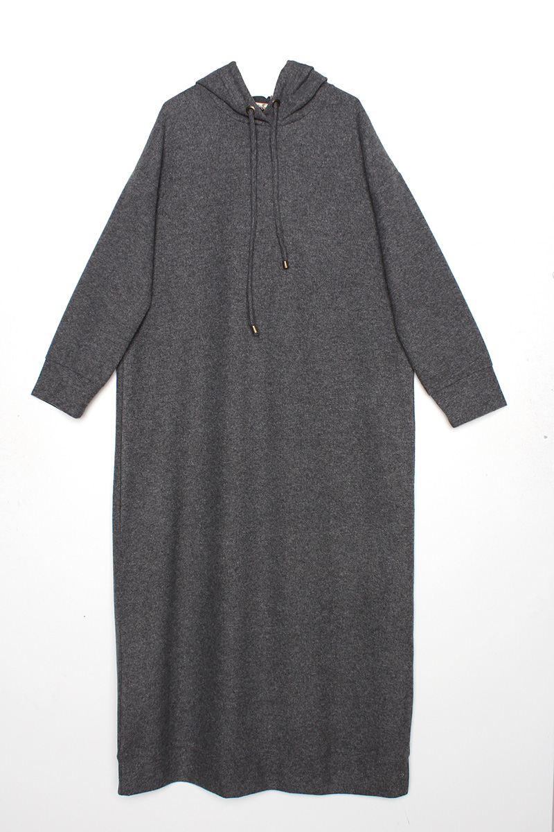 Hooded Basic Maxi Dress
