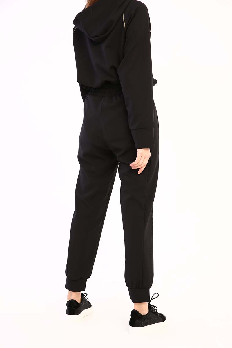 Comfy Pocket Detailed Hooded Track Suit