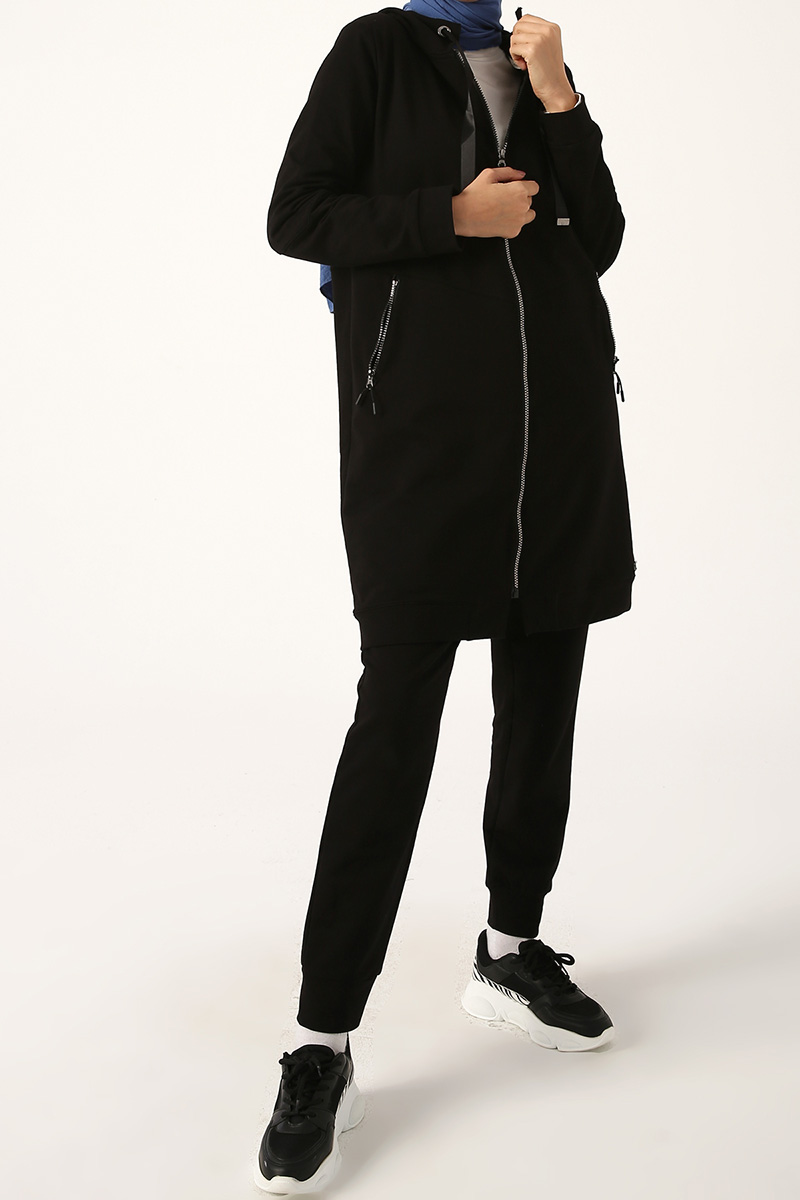 Hooded Zipper Front Track Suit