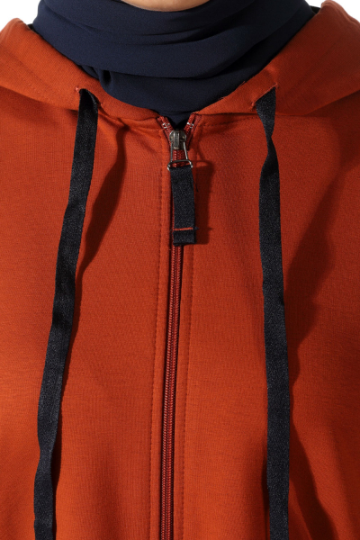 HOODED TRACK SUIT WITH ZIPPER