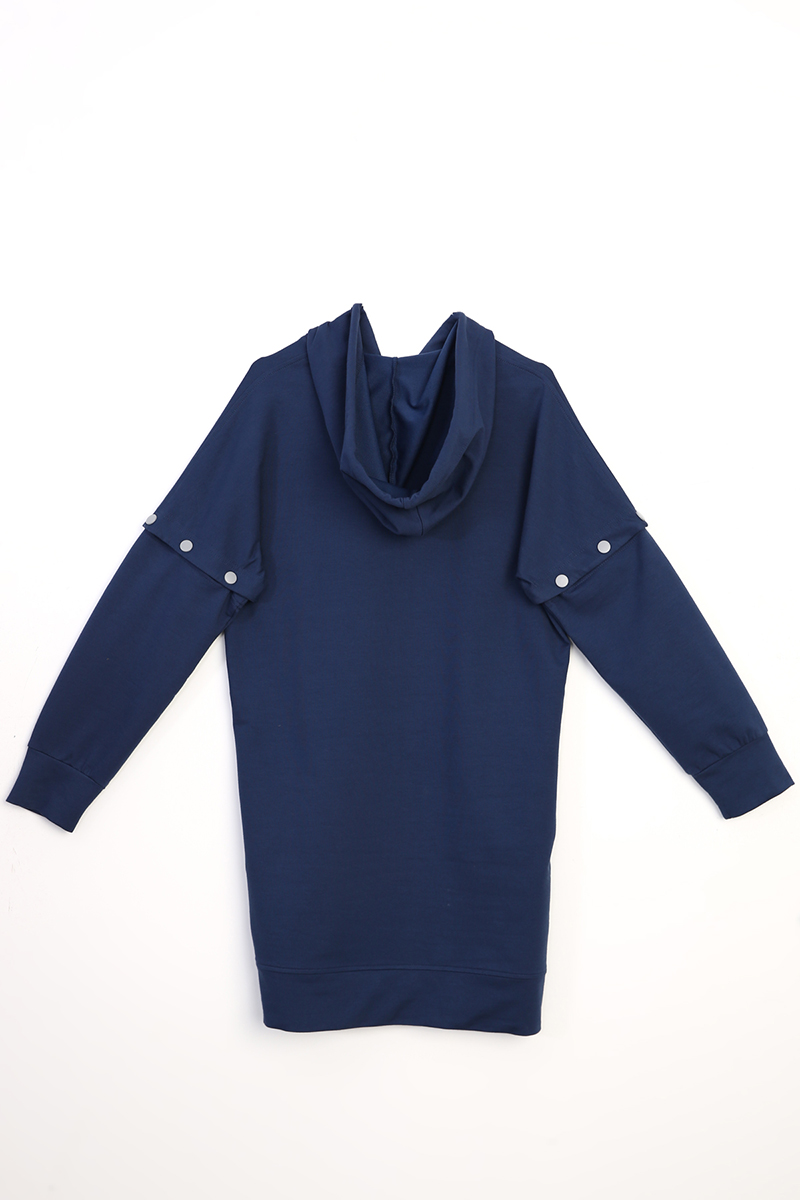 Removable Sleeve Hooded Cardigan