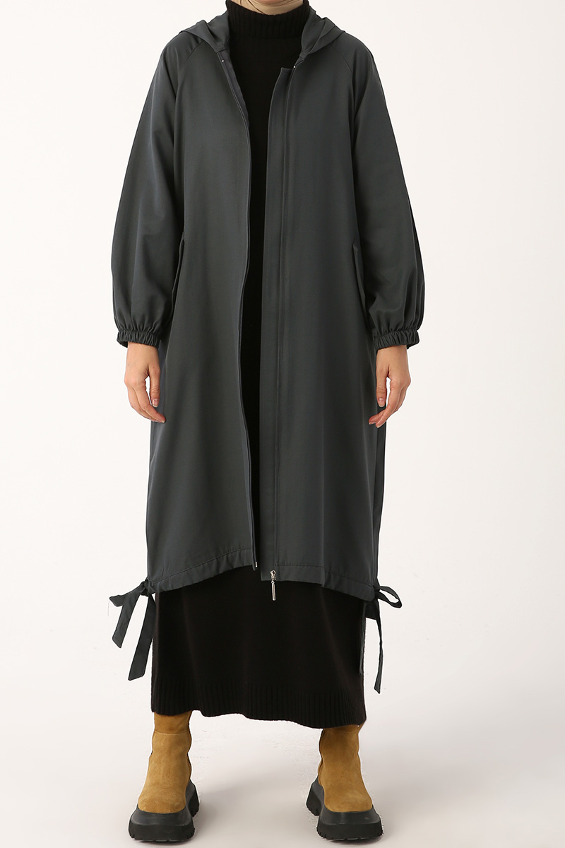 Zipper Front Hooded Comfy Abaya