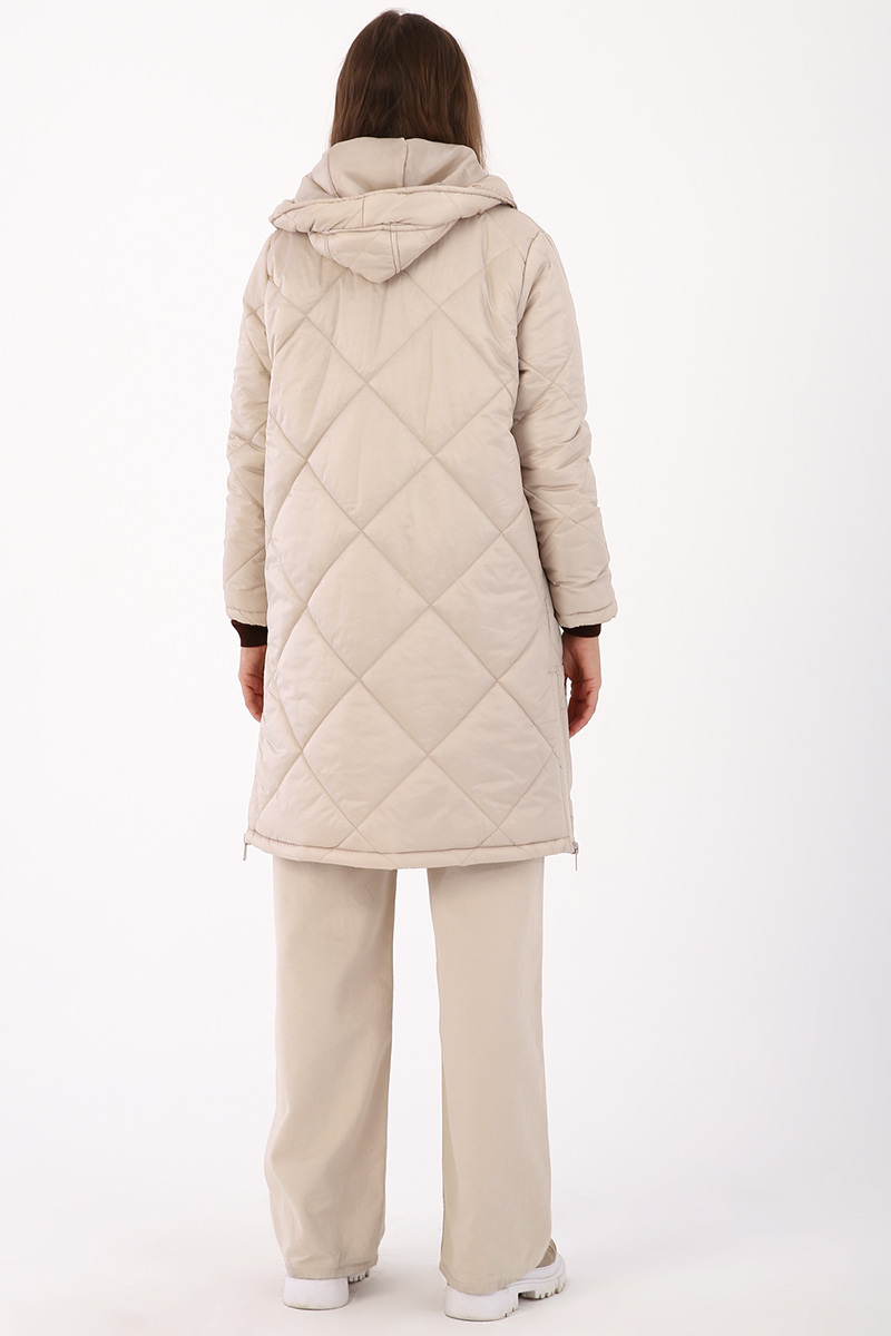 Quilted Hooded Puffer Coat