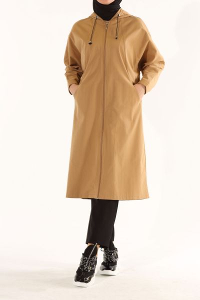 HOODED TRENCH COAT