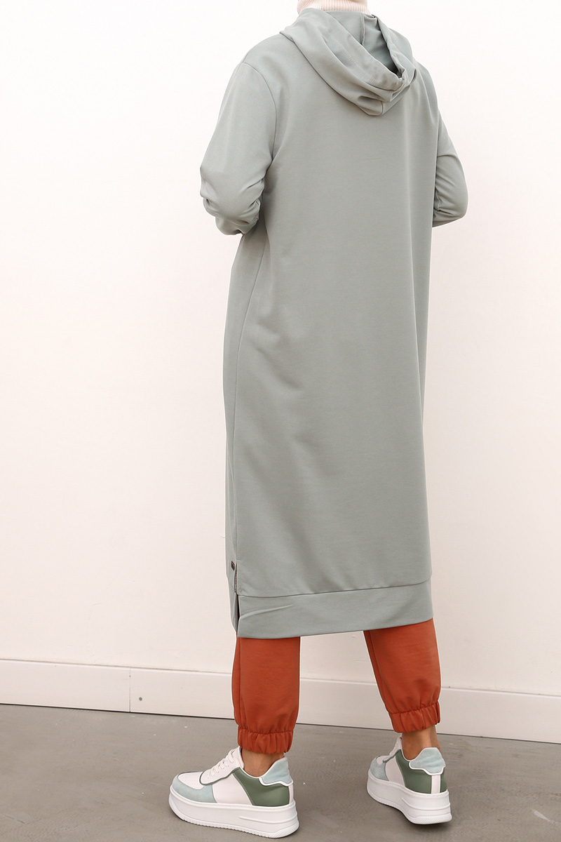 Hooded Lace Detailed Comfy Tunic