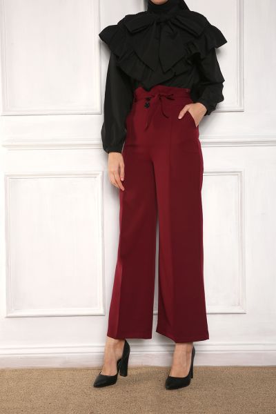 Pocket Belted Hijab Pants