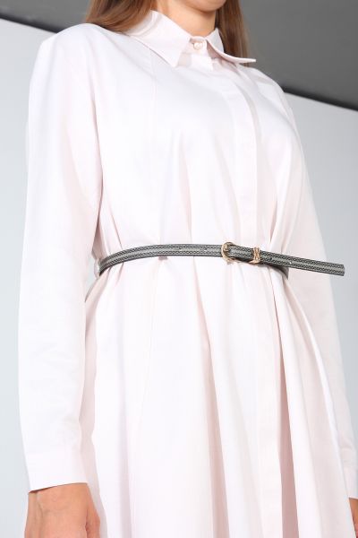 Belted Flared Shirt Tunic