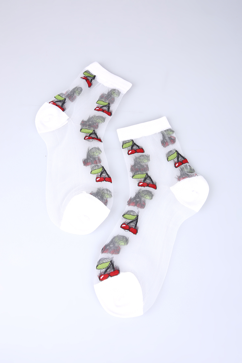 Cherry Patterned Socks