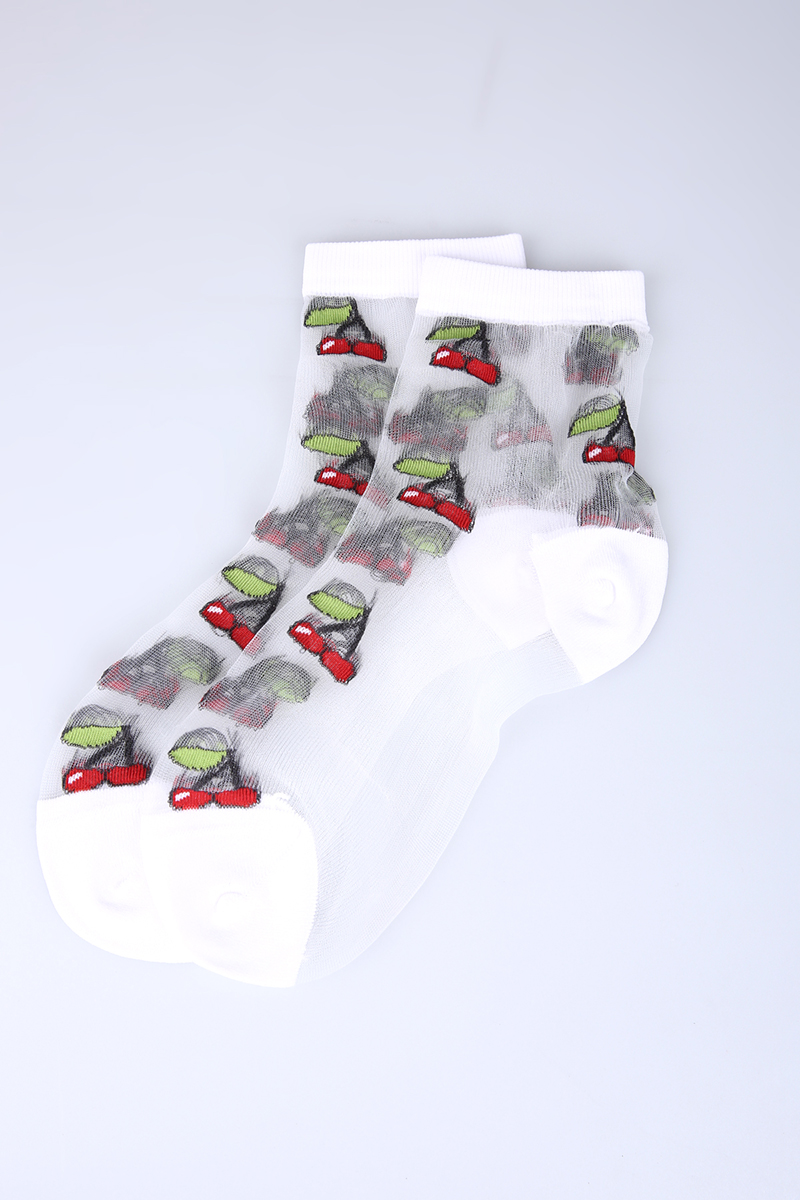 Cherry Patterned Socks