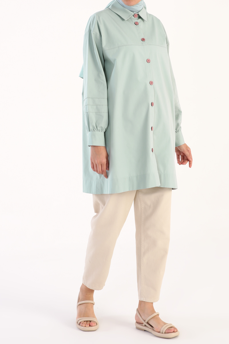 Comfy Buttoned Shirt Tunic