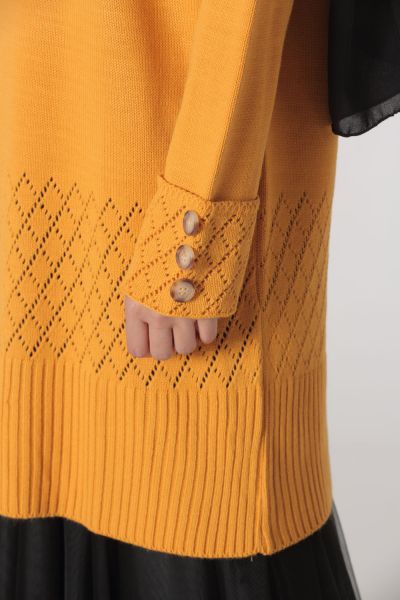 Sleeve Detailed Knitwear Tunic